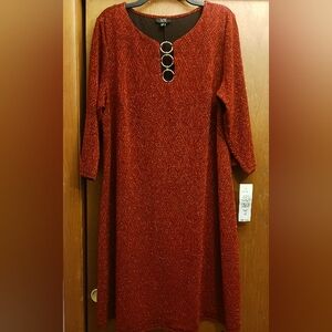 New MSK Women True Red Cocktail Dress size 2X